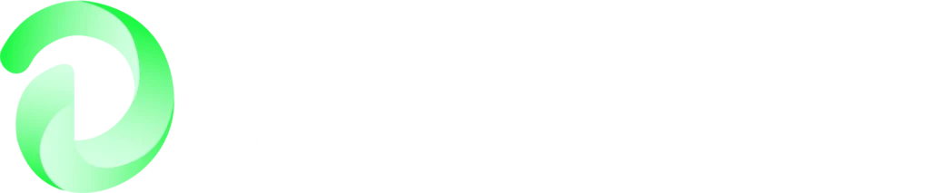 Logotype vert de Deldossi Assainissement avec écriture blanche.