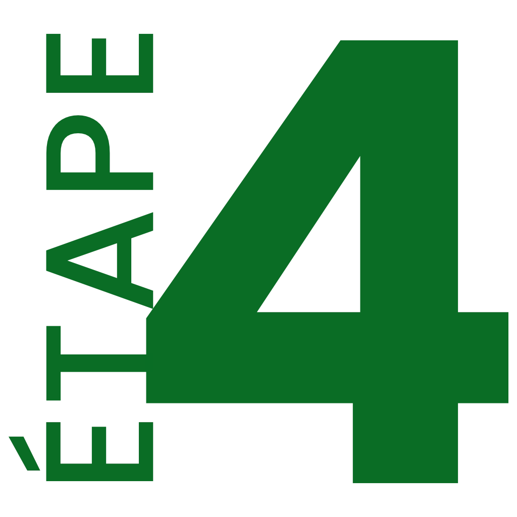 Etape 4 en vert du processus de réalisation des prestations de Deldossi Assainissement.