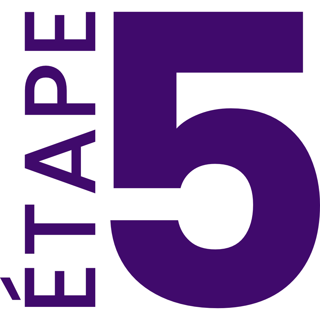 Etape 5 en violet du processus de réalisation des prestations de Deldossi Assainissement.